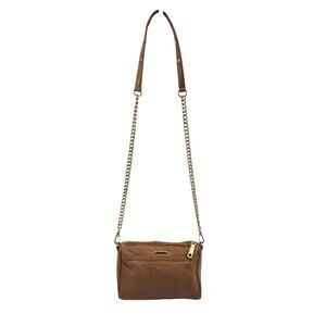 Rebecca Minkoff Brown Leather Chain Strap Crossbody Purse Handbag